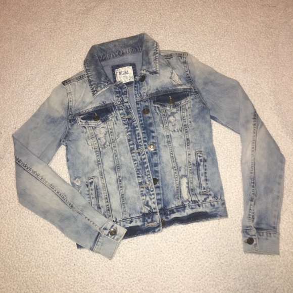 Mudd Distressed Denim Jacket - Picture 2 of 6